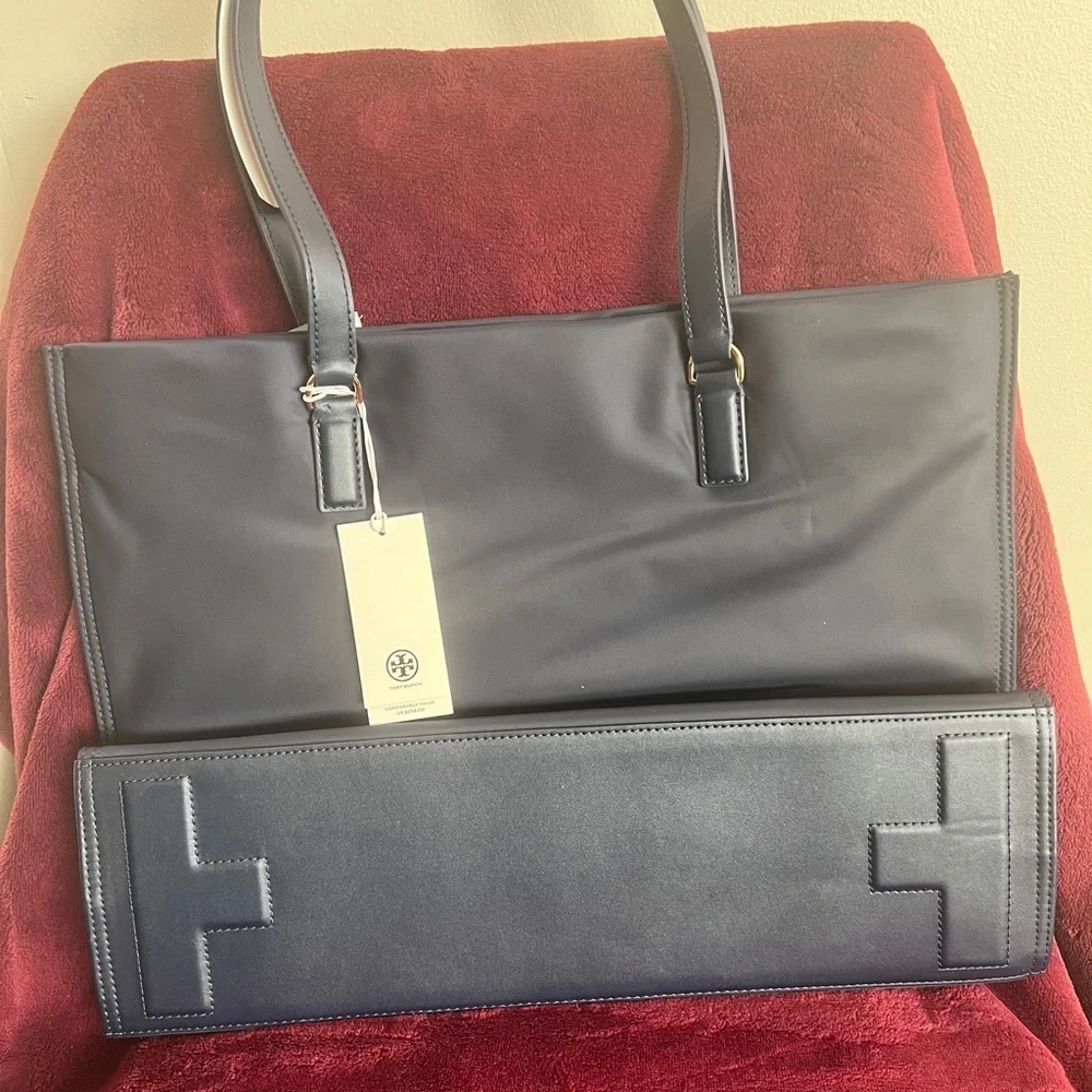 FINAL PRICE -Brand New•TORY BURCH•Blue Ella Nylon Tote Bag
